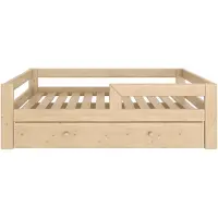 Need Sleep Kinderbett Jugendbett mit Schublade Bettkasten Rausfallschutz Lattenrost Massivholz, 80x160 cm