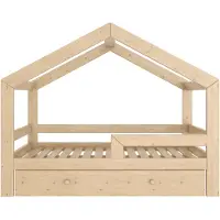 Need Sleep Hausbett mit Schublade und Rausfallschutz, 90x180 cm Symmetrisch
