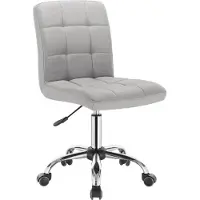 Happyment Ergonomischer Arbeitsstuhl Leman – Höhenverstellbar – Auf Rollen – Für Erwachsene – Grau – Stoff