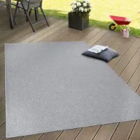 Paco Home Outdoor Teppich wetterfest Garten & Terrasse flachgewebt Uni Sisaloptik robust Grösse 60x100 cm