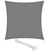 OEM Schaduwdoek rechthoekig - UV-beschermend HDPE - luchtdoorlatend & stevig - duurzaam - modern - außen geeignet - dunkelgrau - 2x3m