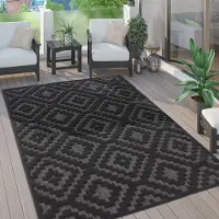 Paco Home Outdoor Teppich wetterfest Boho & Skandi 3D-Optik für Terrasse, Balkon & Garten 80x250 cm