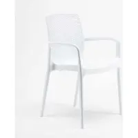 GRAND SOLEIL Stühle Küchenstuhl Esstischstuhl Esszimmerstuhl Boheme Arm - Weiß
