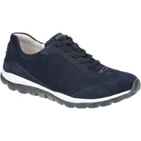 Gabor ROLLINGSOFT Damenschuhe - sportliche Schnür- Halbschuhe blau Freizeit
