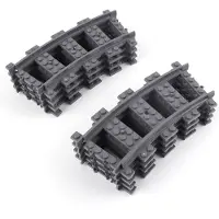 LEGO City Eisenbahn Schienen Kurve Dunkelgrau - 53400 NEU! Menge 25x