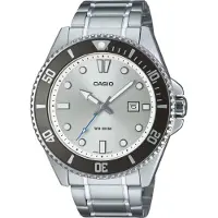 Casio COLLECTION & VINTAGE Armbanduhr COLLECTION DIVER DATE 200M - ARGENTÉE MDV-107D-7AVDF