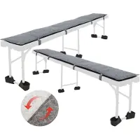 Dune Design 2er Set Bierbankauflage Filz 180x28cm mit Bodenschoner - 1cm Sitzkissen Garten