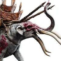 Weta Workshop Herr der Ringe Mini Statue Mumak in Battle 17 cm