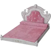 Happyment Hundesofa Diva-Opulenz – 100 cm – Hundensofa mit Beinen – Hundensitz – Abnehmbares Kissen – Weich und Komfortabel