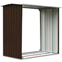 Syfax Brennholzlager Verzinkter Stahl 172x91x154 cm Braun