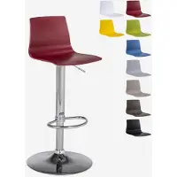 GRAND SOLEIL Höhenverstellbarer matter Designhocker Imola Matt Küchenbar - Bordeaux