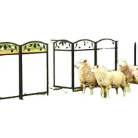 OEM Hundespielplatz, Metall mit Rostschutzbeschichtung, Abmessungen 30x24 Zoll, Verstellbare Form, 5 Paneele, Sicherheitsverschluss enthalten