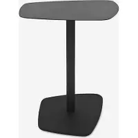 AHD Amazing Home Design Beistelltisch fürs Wohnzimmer niedrig modern aus schwarzem Metall Dusk