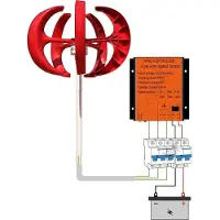 OEM Windgenerator, geräuschloser Betrieb, sichere Nutzung im Wohnbereich, 400W Rot-a, 400W-c, 12V-a