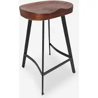 AHD Amazing Home Design Hocker Industriell aus Holz und Metall für Küchen-Halbinsel Lumax