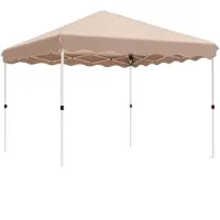 Happyment Valora Pop-up Gazebo – 3x3m – Wasserdicht & UV 50+ – Mit 4 Zandzakken & Draagtas – Beige – Für Garten, Terrasse & Outdoor-Events