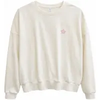 Mazine - Women's Back Print Flowers Sweatshirt - Pullover Gr XL beige/weiß