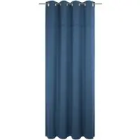 Wirth Vorhang "Wiessee" Gr. 2, blau, B:150cm H:175cm, Jacquard, Baumwolle, Leinen, Modal, Gardinen, Vorhang