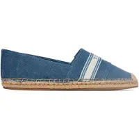 Tommy Hilfiger Espadrille "HILFIGER WEBBING ESPADRILLE", Damen, Gr. 41, Textil, denim, unifarben mit Farbeinsatz, Schuhe Espadrille, Halbschuh, Schlupfschuh, Sommerschuh mit Logoschriftzug
