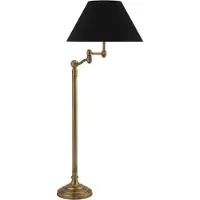Casa Padrino Luxus Stehleuchte mit Schwenkarm Vintage Messingfarben / Schwarz Ø 58 x H. 148 cm - Luxus Kollektion