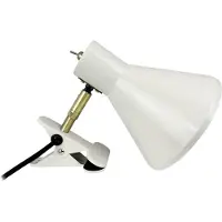Dyberg Larsen Klemmlampe Sleep, kittweiß, Ø 15 cm, Stahl