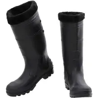 vidaXL Gummistiefel mit Herausnehmbarem Innenfutter Schwarz Gr. 42 PVC