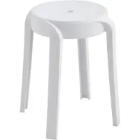 HOME DELUXE Hocker NIVO – Stapelbar, Weiß (2er Set) | Platzsparende Sitzhocker für Küche, Wohnzimmer & Garten