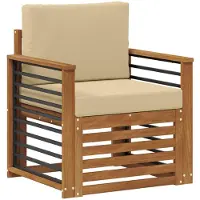 vidaXL Outdoor-Sofagarnitur Massives Akazienholz und Polyester