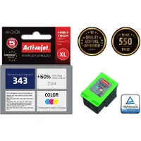 ActiveJet AH-343R Tintenpatrone (Ersatz für HP 343 C8766EE; Prämie; 21 ml; farbe), Hohe (XL-) Ausbeute, Cyan, Magenta, Gelb, Tinte auf Pigmentbasis, 21 ml, 1 Stück(e), 550 Seiten