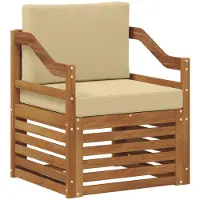 vidaXL Outdoor-Sofagarnitur Massives Akazienholz und Polyester