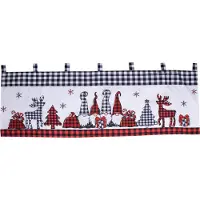 Mojawo X-Mas Gardine Scheibengardine Weihnachten Fenstergardine LED