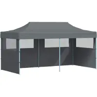 Syfax Partyzelt 291 x 580 x 315 cm Anthrazit Oxford-Stoff