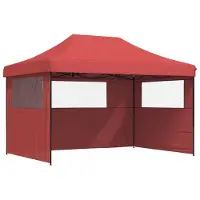 Syfax Party-Zelt 279 x 410 x 315 cm Bordeauxrot Oxford-Stoff