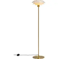 Dyberg Larsen DL31 Stehleuchte Opal/Brass - , DL31, Gold / Messing, für Wohnzimmer, Metall, Design