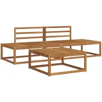 vidaXL Outdoor-Sofagarnitur Massivholz Akazie Natur