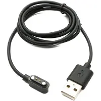 System-S USB 2.0 Kabel 100 cm Ladekabel für Realme Watch 3 Smartwatch in Schwarz
