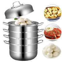 Happyment Dampfgarer – 5-lagiger Multisteamer für Gemüse, Couscous & mehr – Dampfer / Stoomkoker