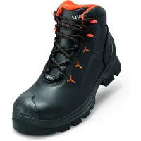 Uvex 2 MACSOLE S3 HI HRO SRC, 12/52, Unisex, Erwachsener, Sicherheitsstiefel, Schwarz, Orange, A, E, ESD, FO, HI, HRO, P, S3, SRC, WRU, Schnürverschluss