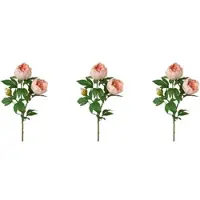 Creativ Green Kunstblume "Peonienzweig", rot (lachs), B:13cm H:70cm T:17cm, Obermaterial: 85% Polyester, 15% Polyethylen, Kunstpflanzen, Kunstblume