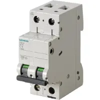 Siemens 5SL6206-7 Leitungsschutzschalter 400V 6kA, 2-polig, C, 6A 5SL62067