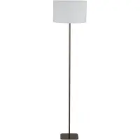 Searchlight Stehleuchte Chelsea, braun/weiß, Höhe 150 cm, Metall/Stoff
