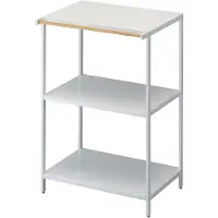 Yamazaki Küchenregal stehend weiß Metall Standregal 3 Ebenen 60x90x46cm "TOWER"