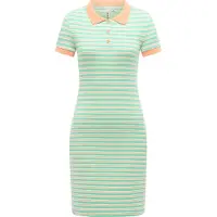 Ragwear A-Linien-Kleid "A-Linien-Kleid Colaro Stripes Dress YOUMODO", Damen, Gr. XXL, N-Gr, grün (lagoon grün), Obermaterial: 95% Baumwolle CO. 5% Elasthan EL., Kleider A-Linien-Kleid