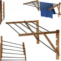 Kadax Faltbarer Trockner, Ausziehbarer Standtrockner, Ziehharmonika-Wäscheständer (53x85cm Wand)
