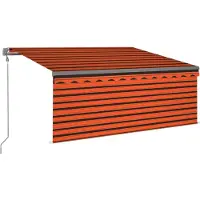 vidaXL Markise Automatisch mit Rollo LED Windsensor 3,5x2,5m