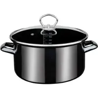 GSW Fleischtopf "Profi-Black-Star", schwarz, H:13,5cm Ø:24cm, Töpfe, Fleischtopf, Induktion
