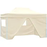 Syfax Partyzelt 291 x 431 x 315 cm Creme Oxford-Stoff