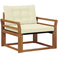 vidaXL Outdoor-Sofagarnitur Massives Akazienholz und Textilene Natur