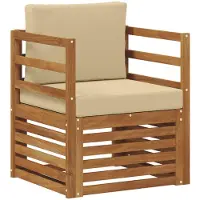 vidaXL Outdoor-Sofagarnitur Massives Akazienholz und Polyester