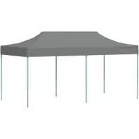 Syfax Partyzelt 291 x 580 x 315 cm Anthrazit Oxford-Stoff